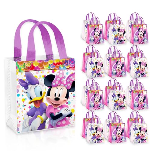 Minnie Mouse Party Favor Bags for Kids Birthday 24 Pack Bundle