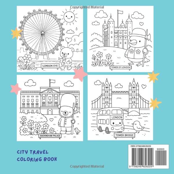 Color London: A Travel Coloring Book of Iconic Landmarks: 40 Famous Tourist Spots to Color, Relax, Explore, or Manifest image 3