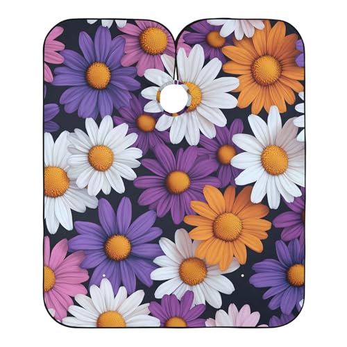 Hezely Vibrant Daisies Hair Dye Cape, Barber Cape for Adults,Waterproof Salon Cape,Waterproof Hairdressing Styling Hair Cutting, 65