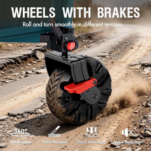 Image of Portal 300L Large Wagons Carts Foldable with Tailgate, 550LB Heavy-Duty Collapsible Beach Wagon with All-Terrain Wheels, Oversized Folding Wagon for Camping, Sports, and Pets