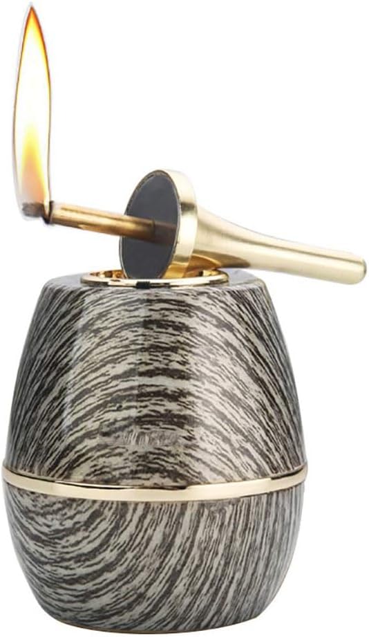 Electric Permanent Match Lighter, Reusable Metal Kerosene Lighter, Gifts for Men(Black)