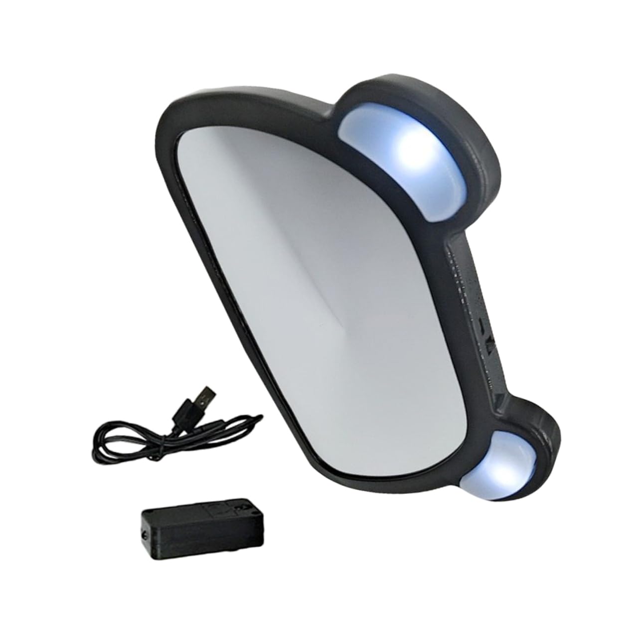 Miroir D'observation Bébé LED pour Voiture, Télécommande Usb, Noir
