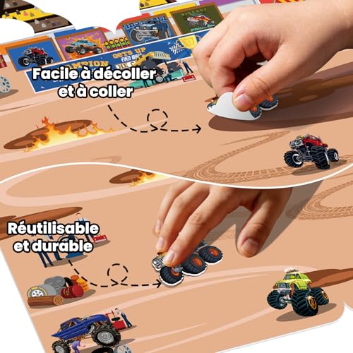 Elfew 6 Pièces Voiture Livres Gommettes Enfant, Gommettes Enfant 2-6 Ans – vue 5