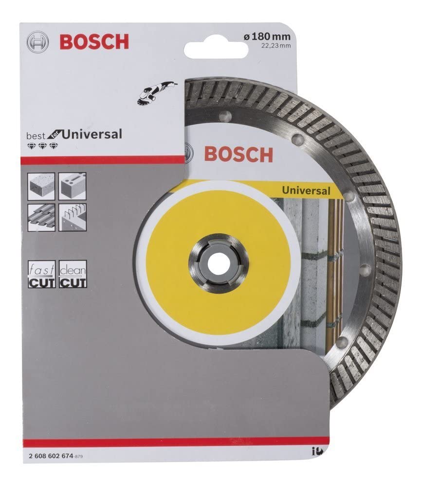 Bosch 2 608 602 674 - Disco de corte de diamante Best for Universal Turbo - 180 x 22,23 x 2,5 x 12 mm (pack de 1)