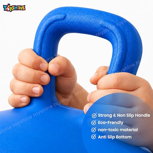 Image of Toyshine Hopper Ball 55cm for Kids Ages: 5+ Inflatable Hopping Balls Jumping Therapy Toys Sit and Bounce Ball with Handle - Blue