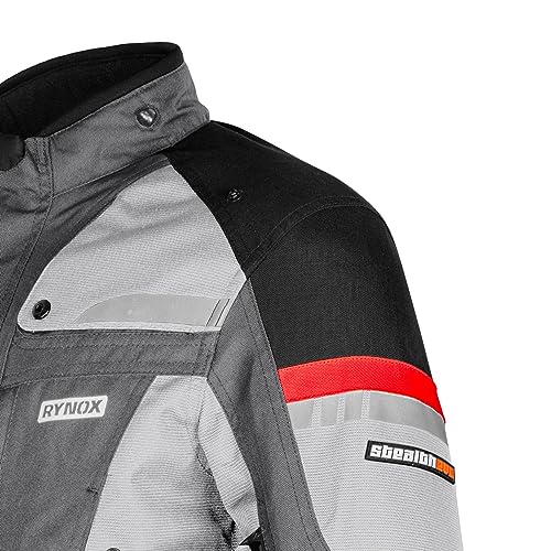 Image of Rynox Stealth Evo 3 Jacket - Motorcycle Touring Jacket | Impact Protection | Abrasion Resistance - Grey, 5XL