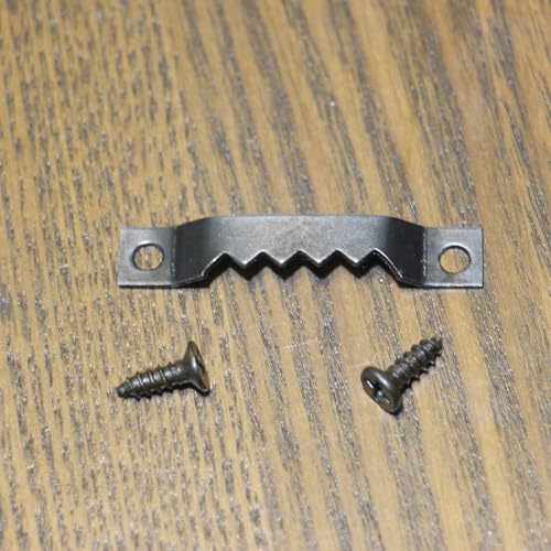 Image of 50 Small Sawtooth Picture Frame Hangers with Screws, Reliable Steel Hardware for Hanging Paintings, Photos, Clocks, and Art - Strong, Simple Installation, and Perfect for Versatile Home Use (Black)