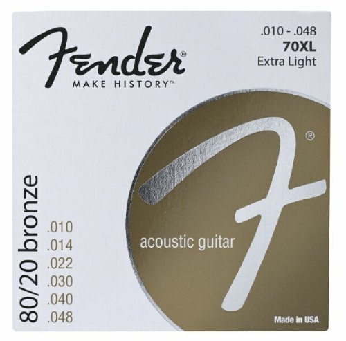 Fender 70Xl 80/20 Bronze Ball End 10-48, Acoustic Guitar Strings