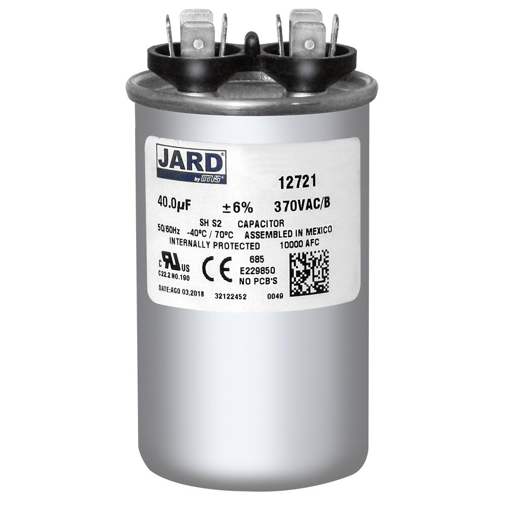 40 uF x 370 VAC Round Run Capacitor by # 12721