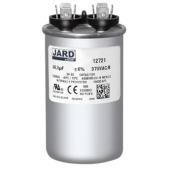 40 uF x 370 VAC Round Run Capacitor by # 12721