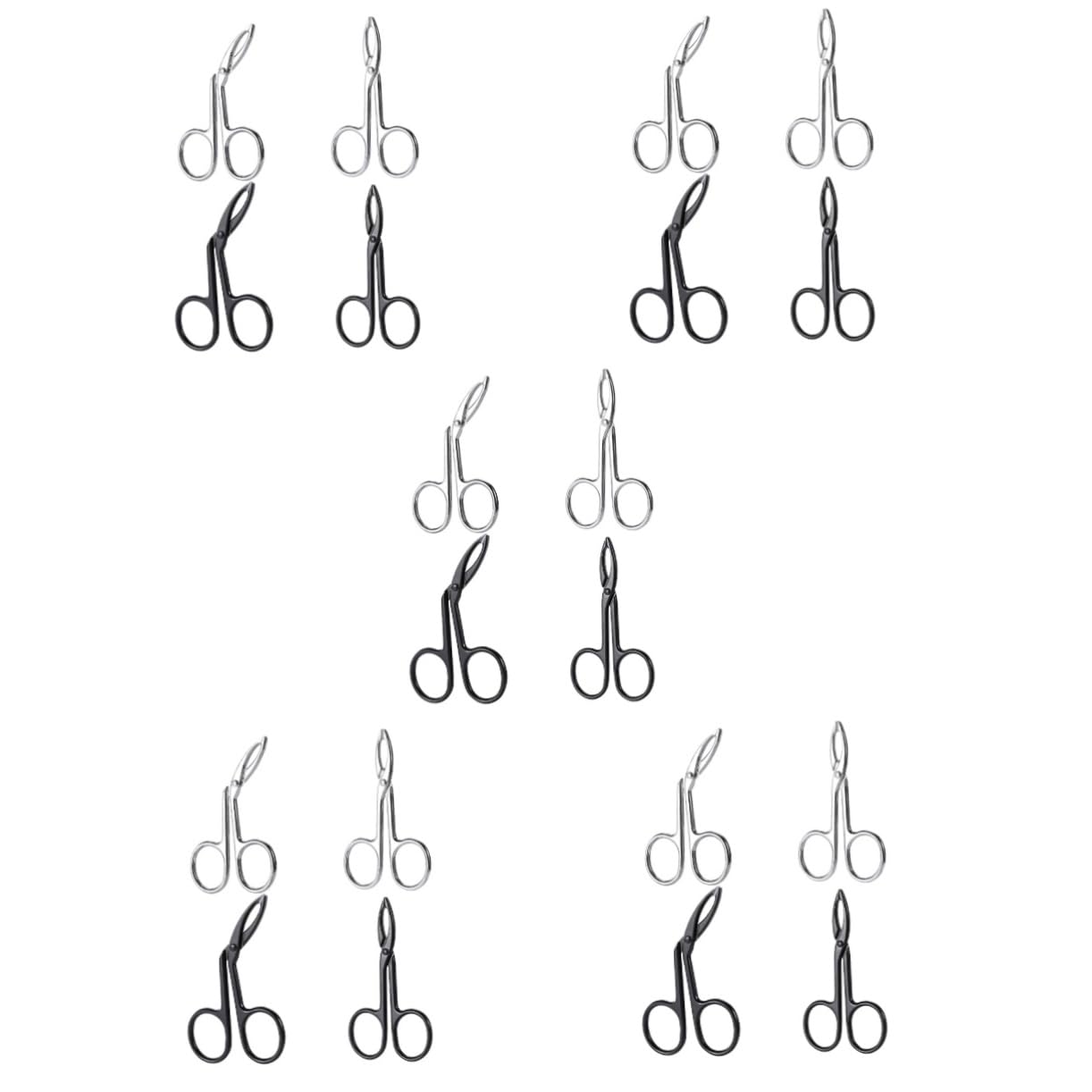 CALLARON 5 Set Pinze Per Sopracciglia Sopracciglio Attrezzo Facciale Pinzette Per Donne Trimmer Per Sopracciglia Da Donna Acciaio Inossidabile 4 Pezzi*5