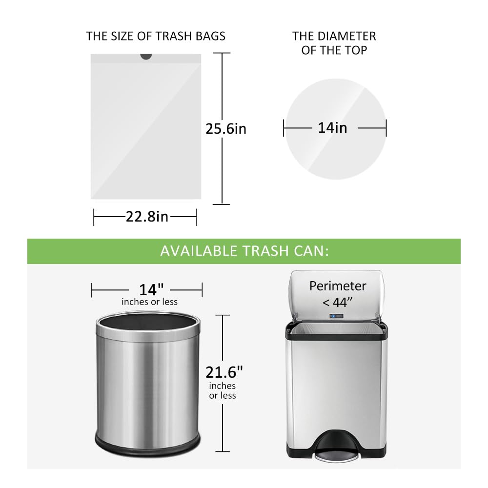 10 Gallon (fit 30-35 Liter) 63 Counts Drawstring Trash Bags By RayPard, Medium Large Kitchen Garbage Bags Trash Can Liners for Home, Office, Light Residential Waste Outdoor Lawn Bags, White