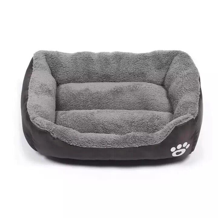 click2style Super Soft Dog Beds Washable Warm Plush Puppy Bed for Cats and Dogs Rectangle 5 Colours Pet Sofa Bed Anti-Slip Bottom Available Sizes S, M, L, 2XL, 3XL (Black, Large: 68 * 55 * 15)