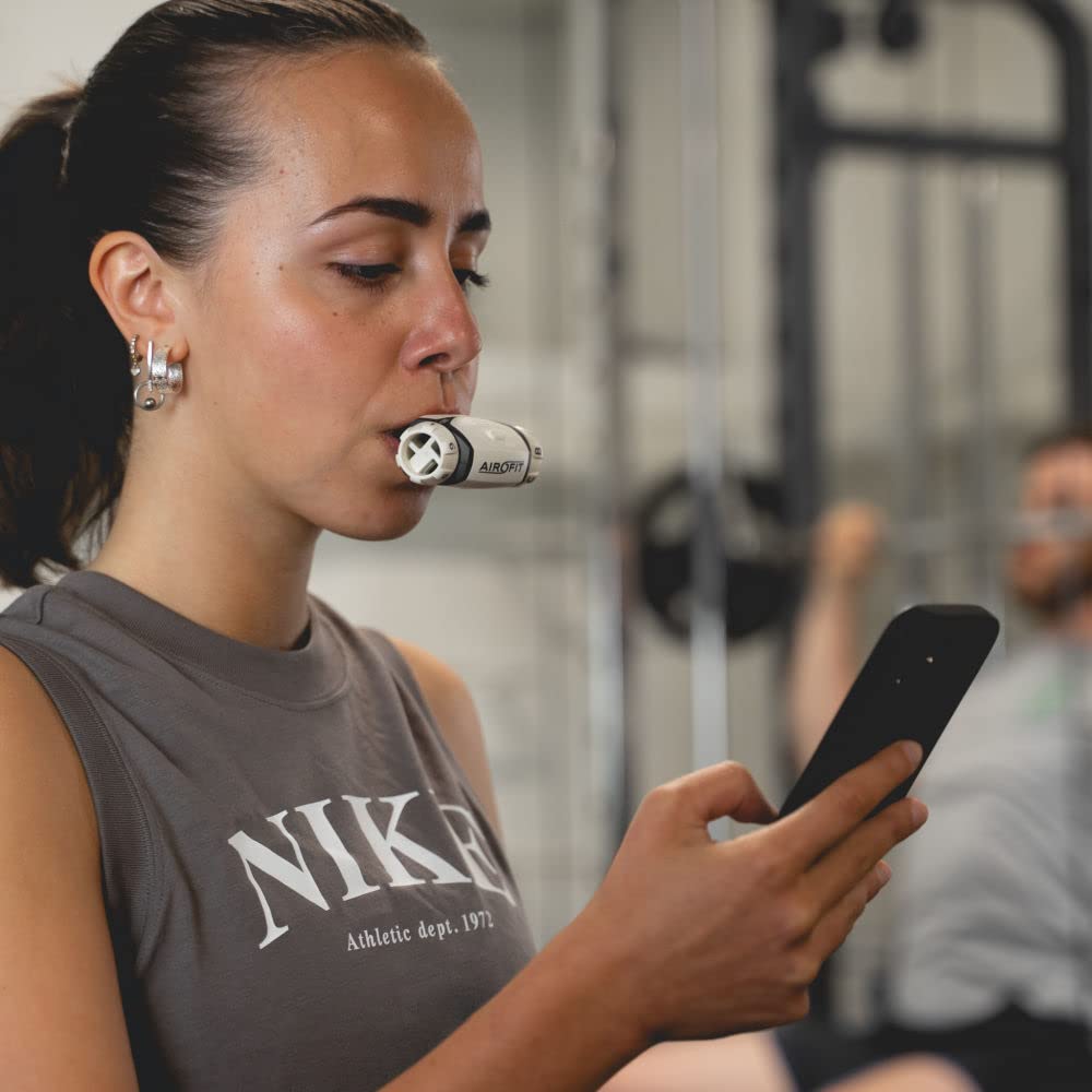 Airofit Pro 2.0 : Entraîneur Respiratoire & Application de Respiration Guidée | Améliore la Capacité Pulmonaire et Le Bien-être Général | Excellent pour Les Sportifs