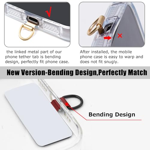 Phone Tether Tab,Bending 0.2mm Ultra-thin Stainless Steel Phone Metal Patch G - 第 11/68 張圖片