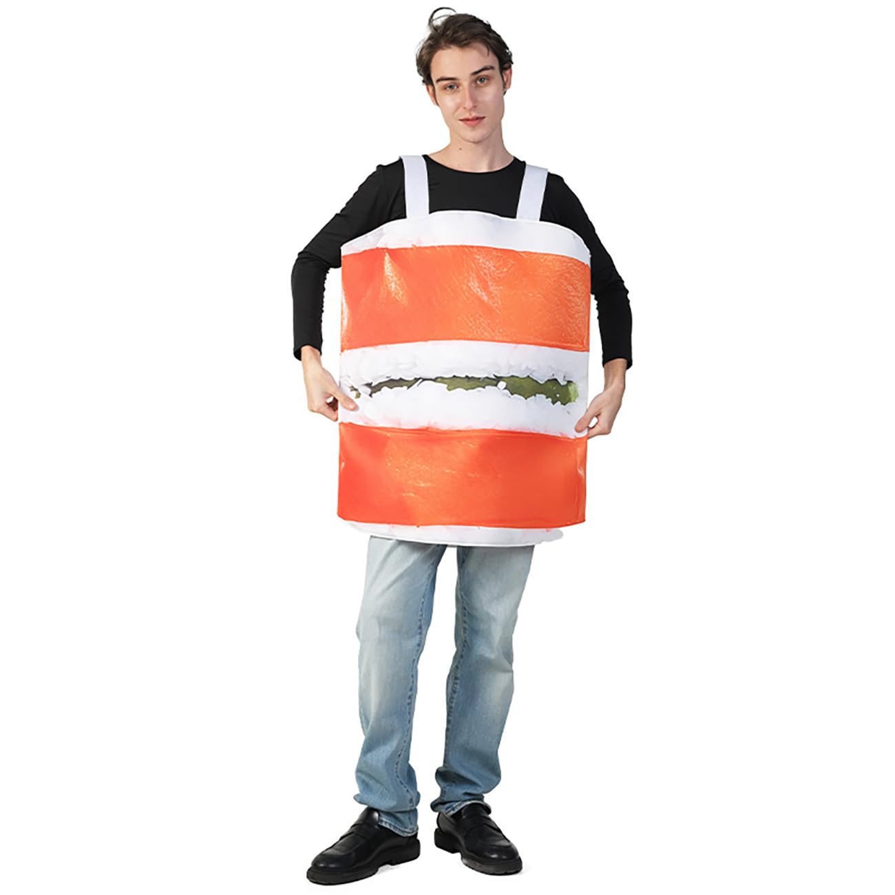 SEA HARE Funny Adult Sushi Costume Unisex Japanese Food Roll Fancy Dress for Halloween Party Cosplay Outfit Role Play Accessory (One Size)