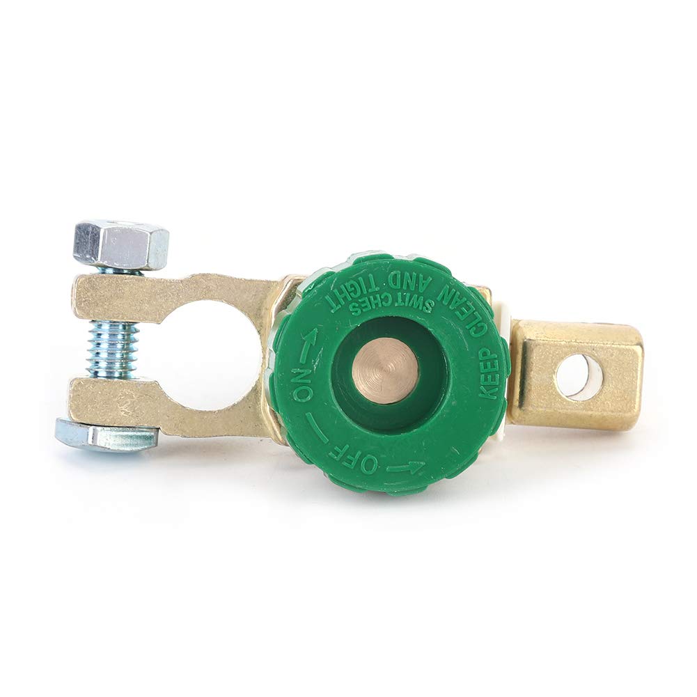 Battery Disconnect Switch, Power Cut Isolator Cut Off Switch Easy to Use with Brass Material for Prevent Electric Leakage