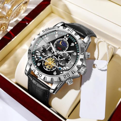 Montre étanche homme avec affichage classique et bracelet noir - 2
