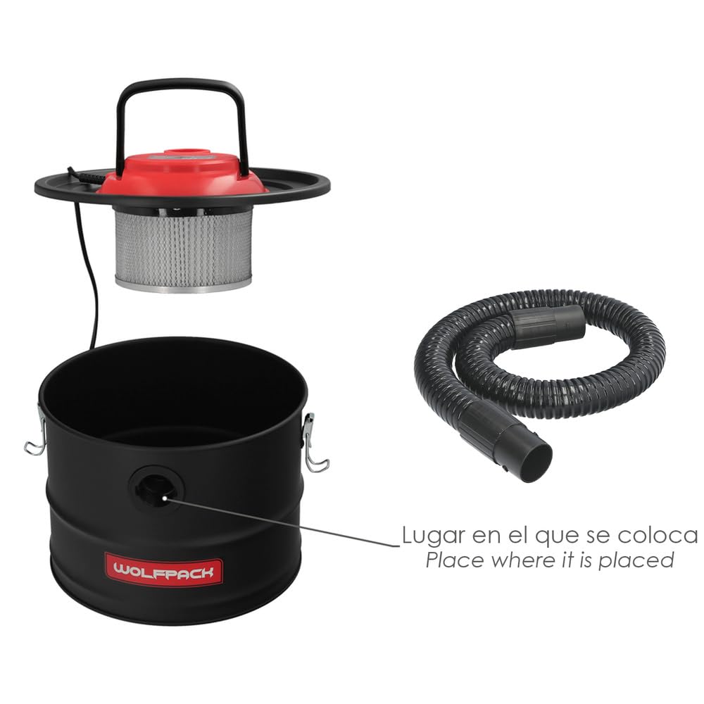 WOLFPACK LINEA PROFESIONAL Wolfpack 07010550 Tube avec lance pour aspirateur de cendres 1 200 W 15 l