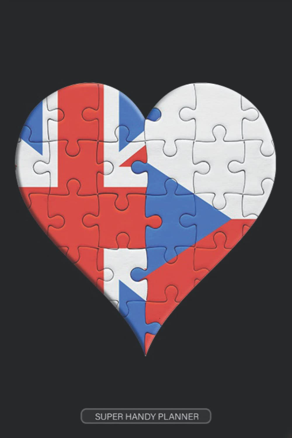 Planner: British Czech Flag United Heart Jigsaw Puzzle Flags Of Great Britain Czech Republic