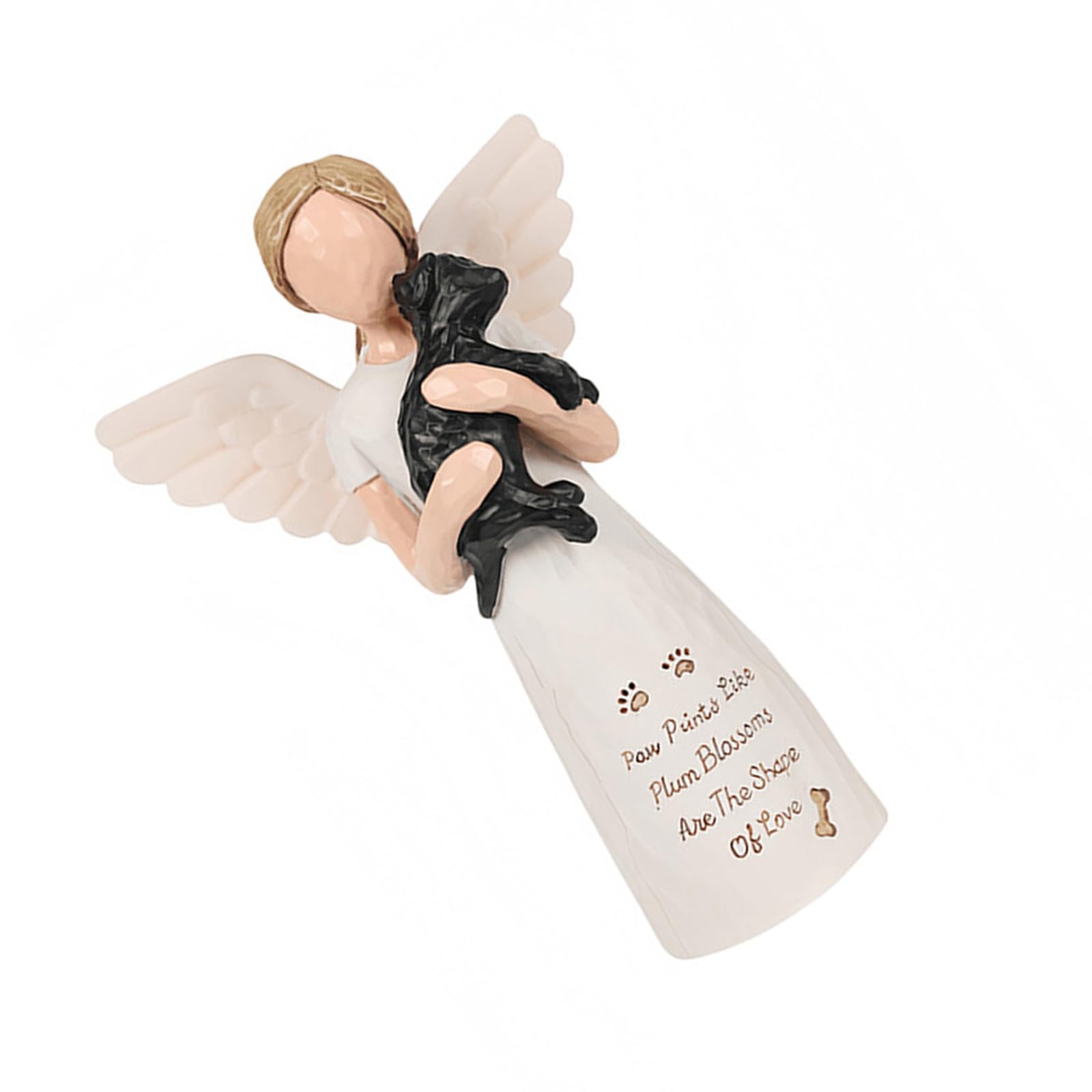Lerpwige Angell of Friendship Pet Memorials Gift Cats Dog Remembrances Angell Figurines Loss of Pet Sympathy Gift Table Ornament Angel Figurines