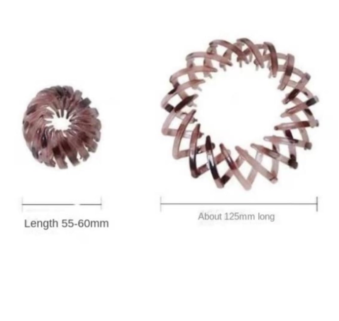 Pettine Capelli 4 Fermagli Per Capelli Con Nido Di Uccello Opaco, Morsetti Per Artigli Per Chignon, Fermagli Per Chignon, Porta Di Cavallo Espandibile Accessori Capelli