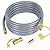 ATKKE 3/8 inch ID Natural Gas Grill Hose with Quick Connect Fittings, Low Pressure LPG Hose for Weber, Char-broil, Pizza Oven, Patio Heater and More Appliances, 24 Feet