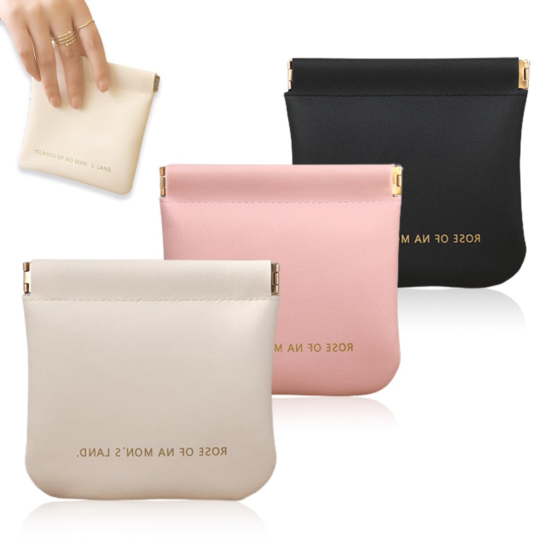 Lot De 3 Sacs De Rangement Pour Serviettes Hygiéniques - Taille 12x12 Cm, Fermeture éclair - Réutilisables Et Discrets