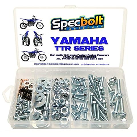 120pc Specbolt Fasteners Bolt Kit Fits: Yamaha TTR 1994-Present Maintenance Restoration TTR50 TTR80 TTR90 TTR110 TTR125 TTR225 TTR250 TTR600 50 80 90 110 125 225 250 600 XT PW Cover