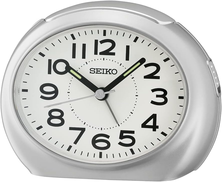 Miniatura 2 de Seiko Tokai - Reloj despertador para dormitorio, color plateado metálico