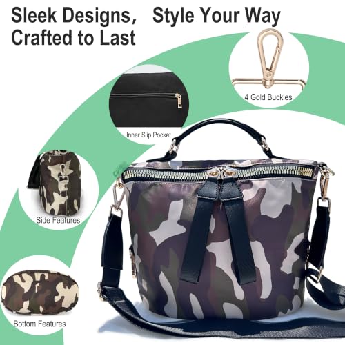 Image of Women's Crossbody Bag - Soft Cloth Shoulder Bag, Lightweight Waterproof Purse, Stylish Slash-Proof Casual Bag
