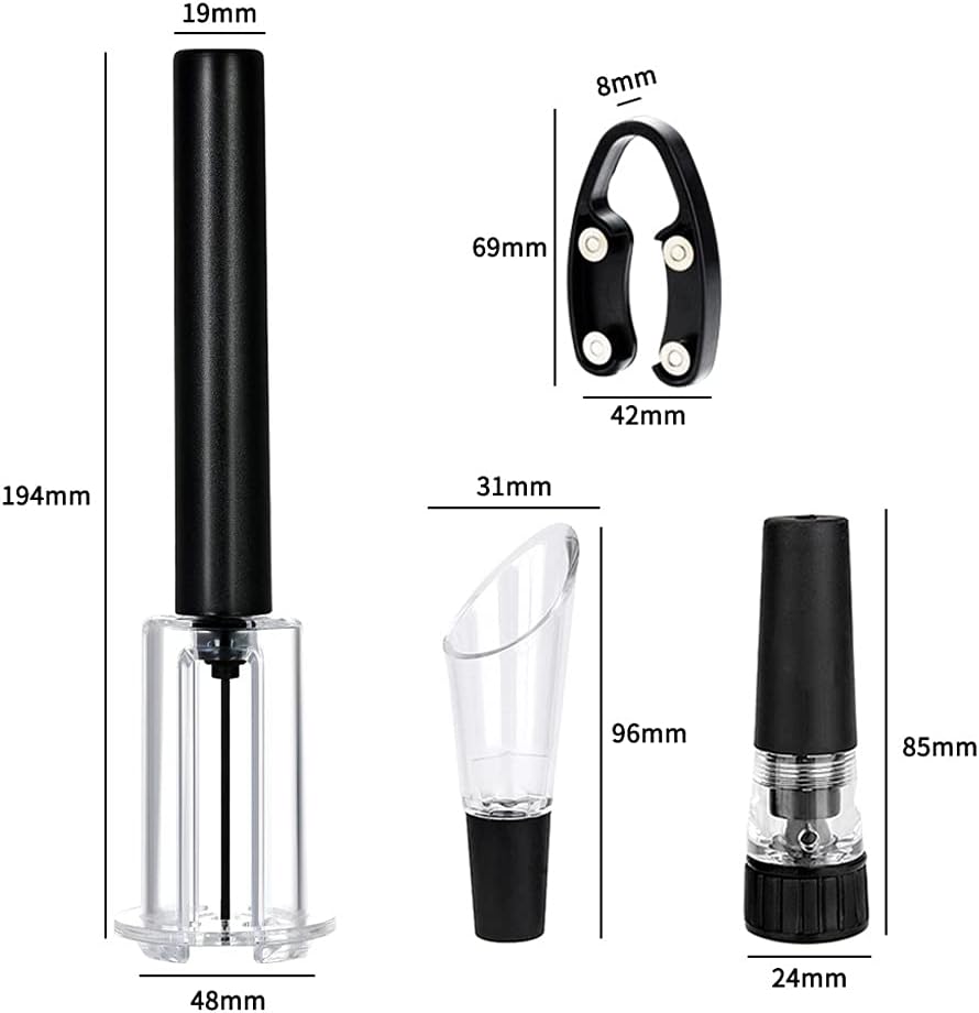 Air Pump Wine Bottle Opener Pressure Vacuum Red Stopper Beer Lid Corkscrew Corks out Tool Stainless Steel Pin