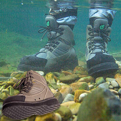 NEYGU Men&Women Breathable Quick-Dry Wading Shoes for Fishing and Hunting with Rubber Sole, Used for Neoprene Stocking Foot Wader (8.5)