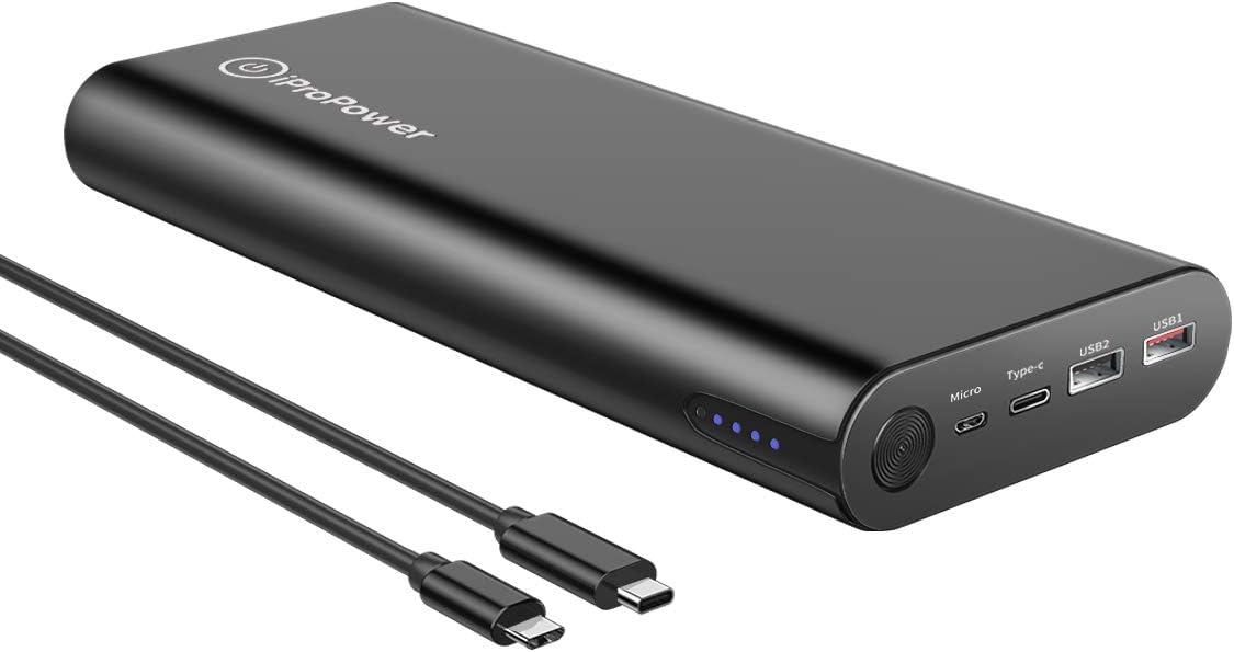 USB-C PD Power Bank 27000mAh, iProPower Portable External Battery Pack Power Delivery Charger for MacBook Air/Pro Laptop Tablet iPhone Smartphone 99.9 Wh