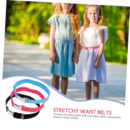 Beaupretty 3pcs Elastic Waist Belts for Boys and Girls Comfortable Boy Girl Belts Buckle for Daily Wear and School Uniforms4