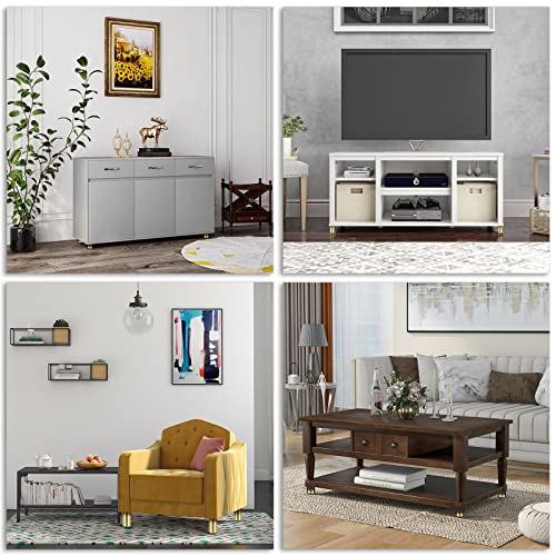 Ownmy OM-US-00241 4Pcs 2 Inch Stainless Steel Furniture Legs Feets Metal Cabinet Desk Legs thumb #6