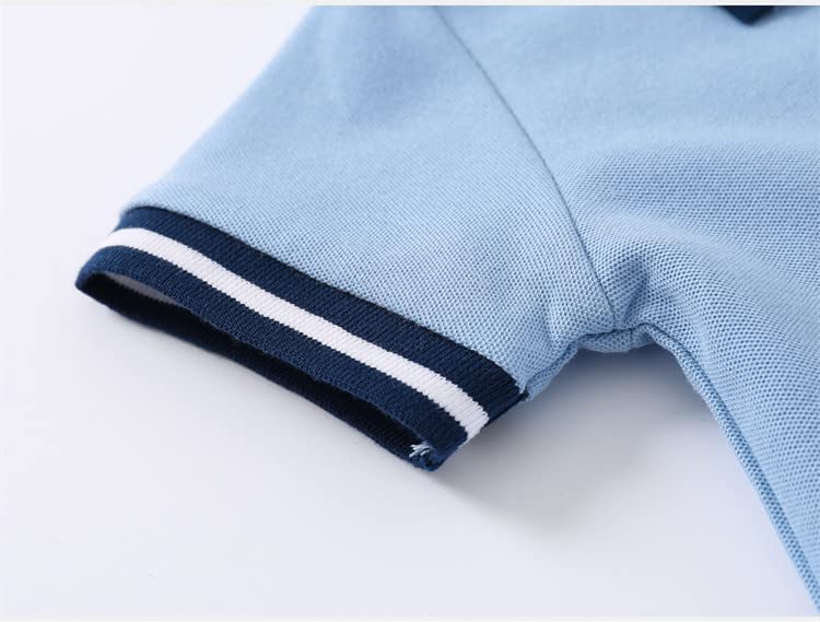 Toddler Baby Boys Casual Lapel Embroidery Cartoon Printed Short Sleeve Pique Polo Shirt Summer Loose Blouse Top3