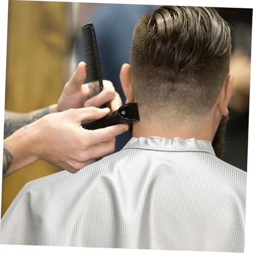 Delantal para peluquero, capa para el cabello 2 piezas blanca, capa desechable resistente a químicos para clientes de salón y barberos miniatura 5