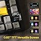 EPOMAKER Ajazz AK820 Pro Gasket Mechanische Tastatur mit Kabel/Bluetooth/kabellos, TFT Bildschirm, beleuchtet RGB, Schalldümpfende Foam für Win/Mac/PC (Grey, Ajazz Gift Switch)