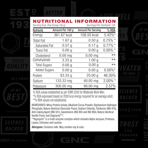 Image of GNC Amp Pure Isolate Low Carb|Boosts Athletic Performance|Builds Lean Muscles|Speeds Up Recovery|Increases Strength|25 G Protein|6 G Bcaa|Chocolate Frosting|4 Lbs,Whey,60 Servings