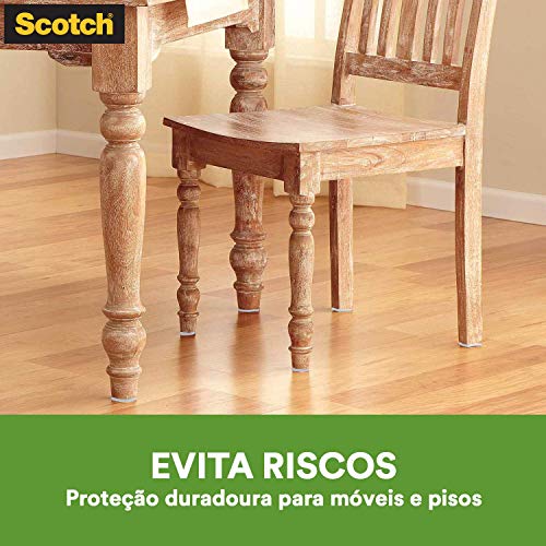 Feltro Sintético para Móveis Leves 3M Scotch Quadrado Branco Extra Grande - 4 unidades