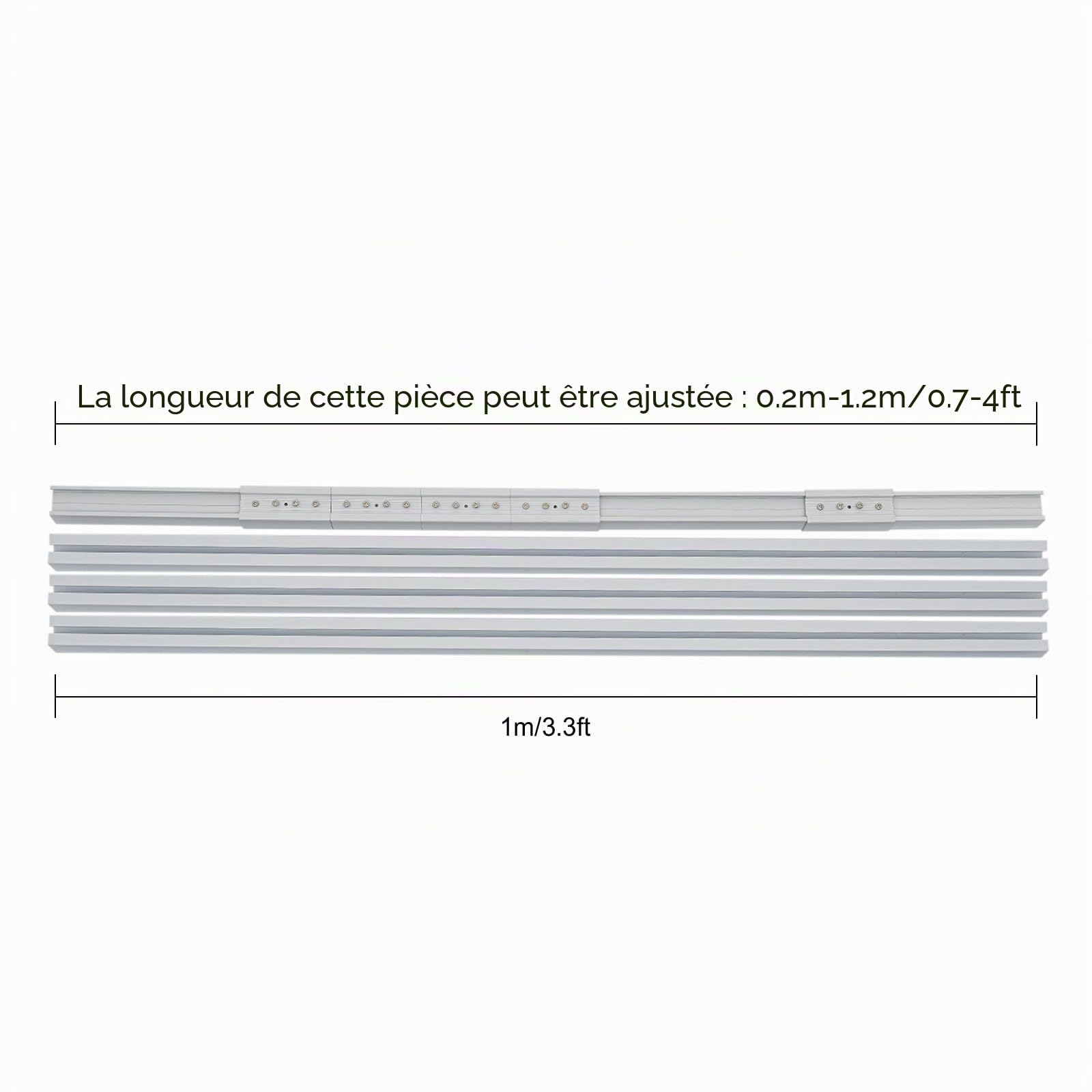 Rail de rideau électrique Rail intelligent avec télécommande, connexion WiFi (Alexa, Google Home) et application