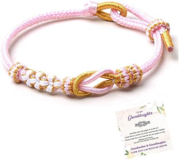 To My Granddaughter-Infinity Forever Love Heart Bracelet, Natural Emperor Stone Double Layer Purple Beaded Woven Wrap Bracelets Adjustable Mind Peace Gift Jewelry - Image 7