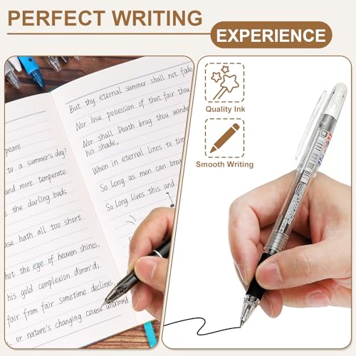 Bolígrafos de gel borrables PATIKIL 0.5mm pack 24 tinta negra miniatura 5