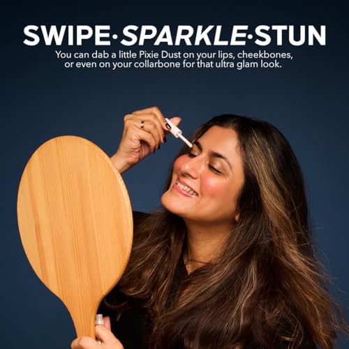 Image of SIMPLYNAM Pixie Dust Multi-Use Glitter Glow | Liquid-to-Powder Formula | Buildable Shimmer | Lightweight & Hydrating | Vegan & Cruelty-Free | Multi-Use for Face & Body | Starlight