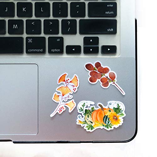 Navy Peony Cute Pumpkin Fall Stickers (25 Pieces) | Waterproof Decals For Laptops And Phones | Stickers For Scrapbook And Journal #TOP6