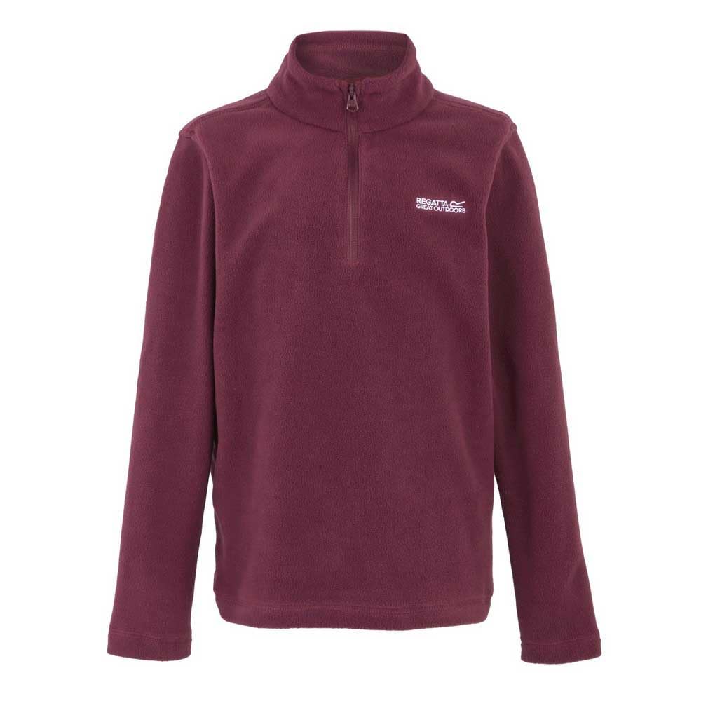Regatta Dark Pimento Kids Hot Shot Ii Fleece Half Zip Lightweight Mid-Layer Top