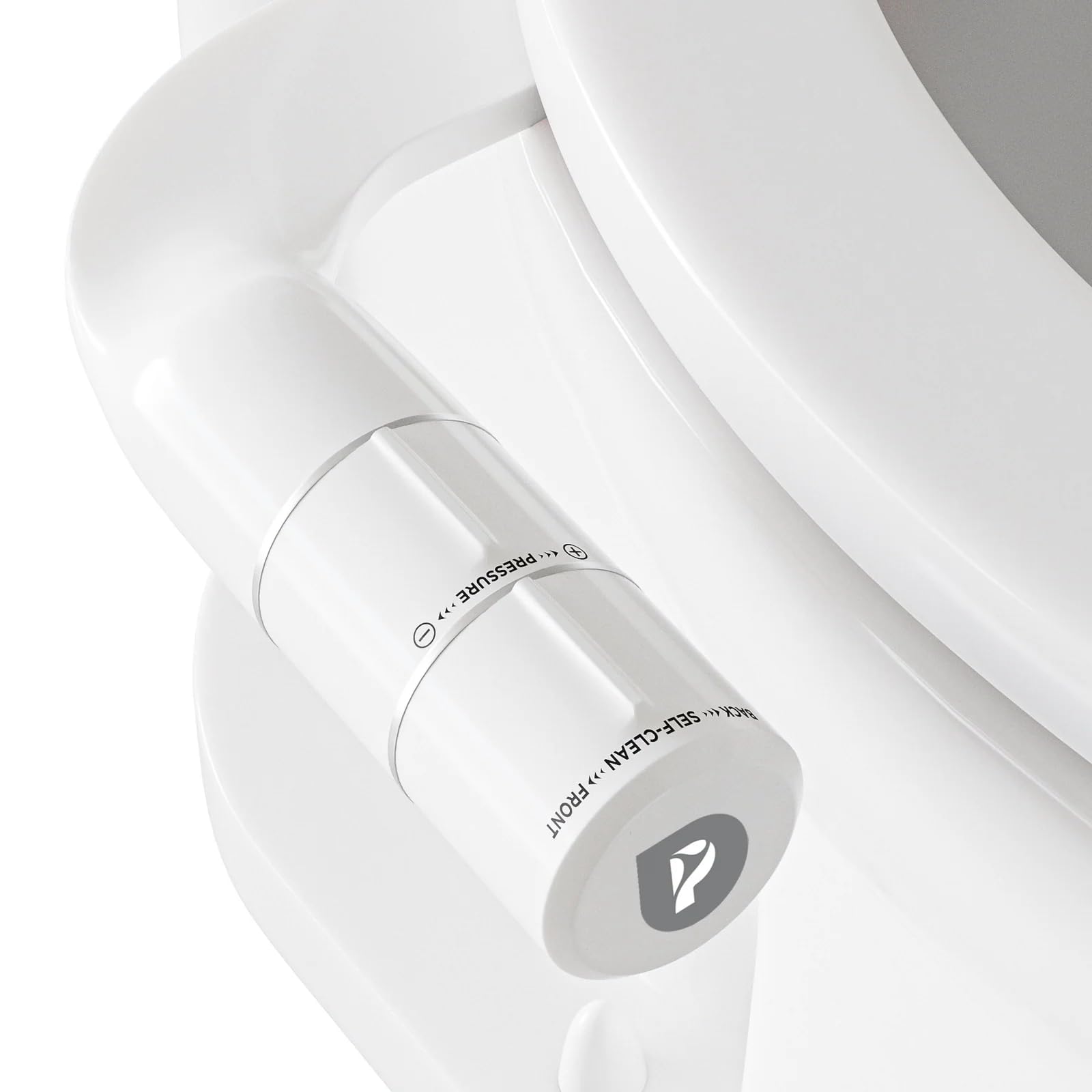 Pure for Men Attacco per sedile WC bidet per casa, doppio ugello autopulente (anteriore e posteriore), spruzzatore non elettrico, pressione dell'acqua regolabile e facile da usare, design elegante e