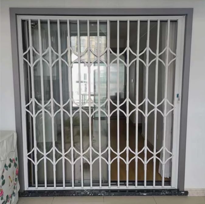 Rejas para Ventanas Exteriores Rejas De Seguridad Retráctiles Para Ventanas, Protector Antirrobo Para Ventanas Correderas Con Cerradura Para Montaje Interior(90x80cm/36x32in)