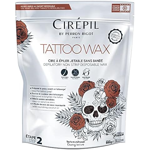 Cirepil - TATTOO - Sublim Care - 800g, 28.22oz Patented Wax Beads for Tattooed Areas - Illuminates, Redefines & Brightens Skin Cover